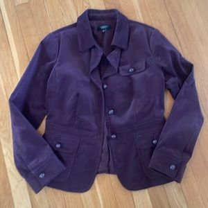 Purple Velvet Talbots Blazer 10